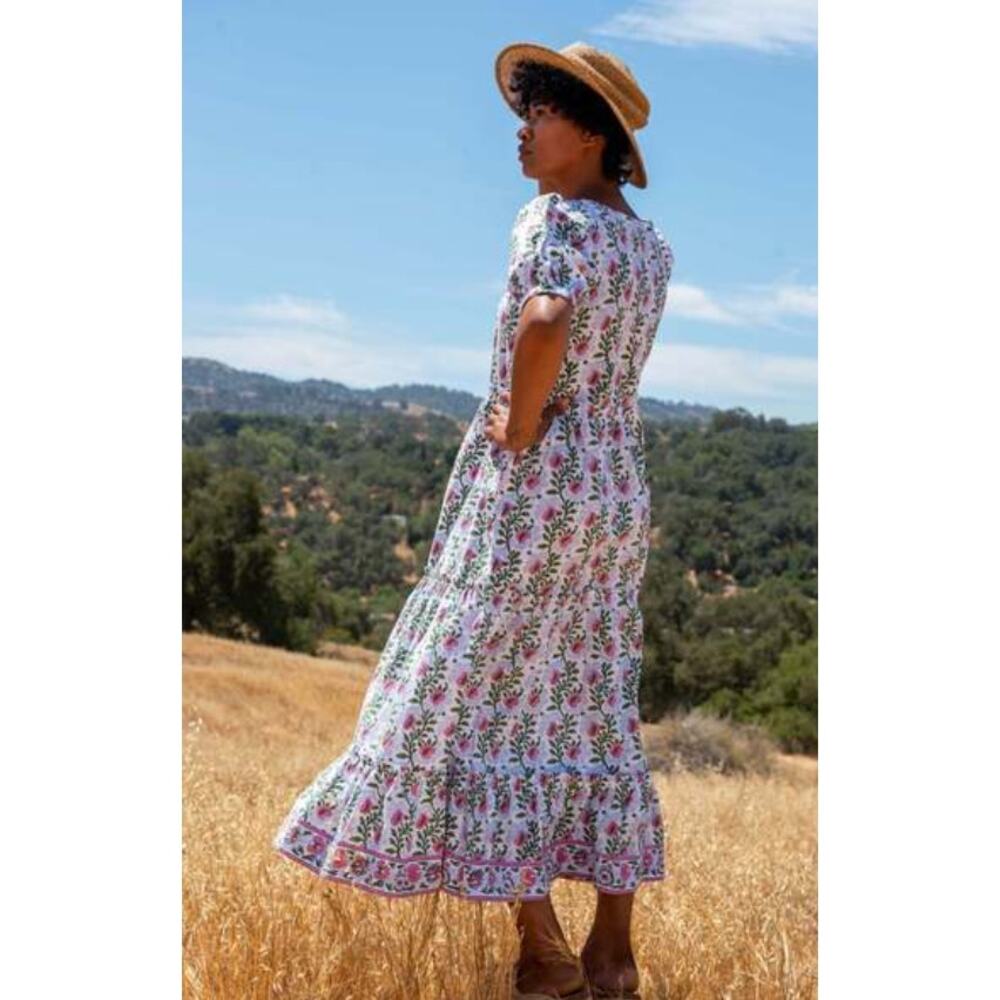 SZ Blockprints Divya Dress in Essa Print - Picture 2 of 6